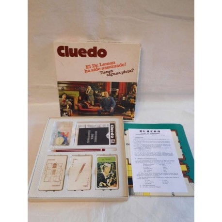 Juego del Cluedo de Borras. Años 70. Completo. Ref 1.