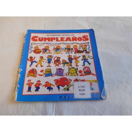 Libro Actividades sencillas Cumpleaños. Ed. Anaya. 3ª ed. Años 90. Libro Actividades sencillas Cumpleaños. Ed. Anaya. 3ª ed. Años 90.