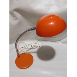 Bonita lampara flexo en naranja pop años 60. Estilo Space Age Mid Century.