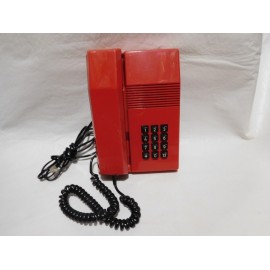 Magnifico teléfono Teíde en rojo con botones negros y conexión actualizada