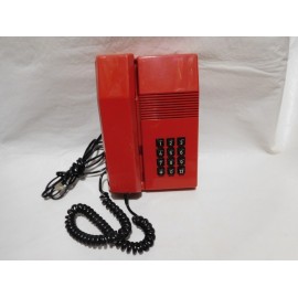 Magnifico tel&eacute;fono Te&iacute;de en rojo con botones negros y conexi&oacute;n actualizada