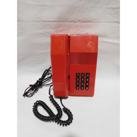 Magnifico teléfono Teíde en rojo con botones negros y conexión actualizada