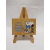 Cartel en trípode en madera Snoopy años 80