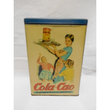 Lata antigua de Cola Cao años 60. Color azul para Pasta.