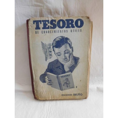 Libro de texto enciclopedia tesoro de conocimientos utiles. Ed. Bruño. 1954.