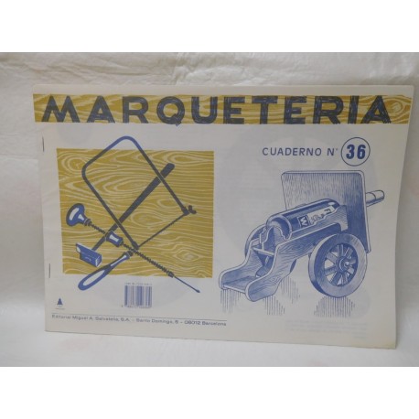 Antiguo cuaderno de marquetería. Nº 36, cañón botellero.