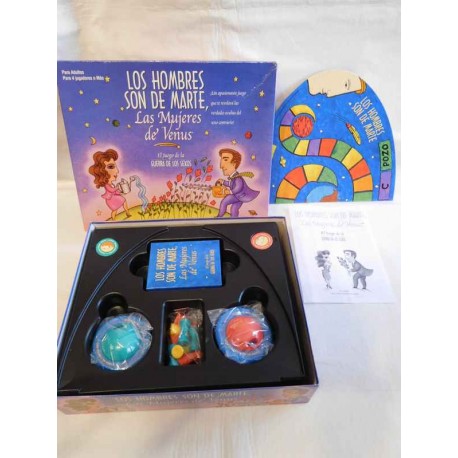 Juego de mesa para adultos. Los hombres son de Marte y las mujeres de Venus. Mattel. Años 90.
