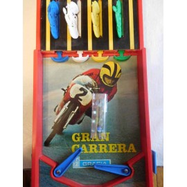 Juego Gran Carrera. Juego de motos tipo pimball milloncete. Juguetes Gracia. A&ntilde;os 70. &Aacute;ngel Nieto.