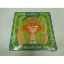Divertido juego de tocador para niñas con espejo y peines. Beauty Set. Años 70. Versión pelirroja.