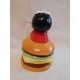 Hucha de Mafalda licencia Quino sentada en hamburguesa.