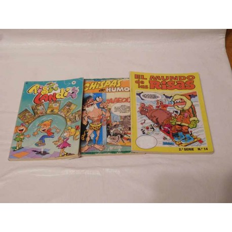 Lote de tebeos retapados Chispas de Humor, Risa Landia y El mundo de la risa.
