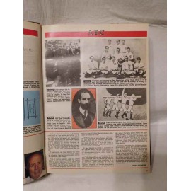 Libro Historia Viva del Real Madrid. Colecci&oacute;n ABC. Encuadernado en piel. Completo.