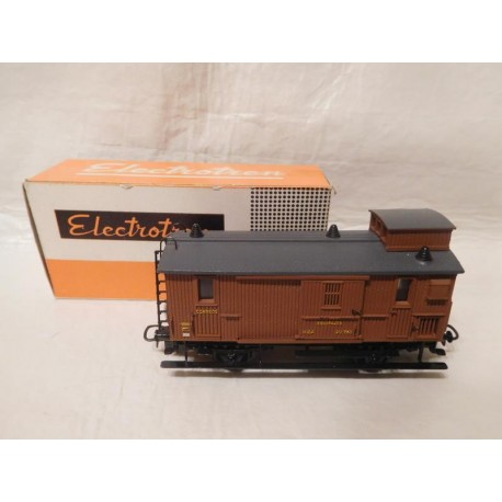 Electrotren H0 - Vagón de CORREOS M Z A en color marrón - Escala H0, con caja