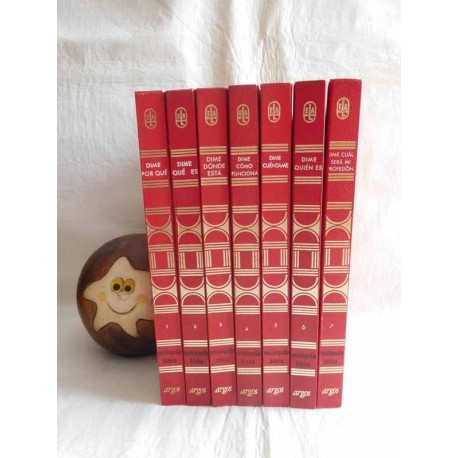 Enciclopedía Básica Juvenil Dime... Argos. 7 tomos. 1970. 1ª edición. Ref 1. Dífícil.