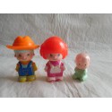 Familia Pin y Pon con bebe, años 80. Preciosos. Ref 21