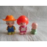 Familia Pin y Pon con bebe, años 80. Preciosos. Ref 21