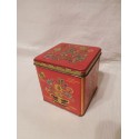 Lata Baret Ware Art Grace Container Made in England en rojo motivos orientales