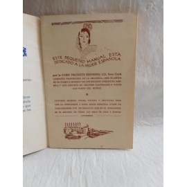 Manual de Reposteria Maizena. 50 recetas culinarias. Antiguo.