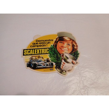 Magnifica pegatina Scalextric Exin. Años 70. Nunca pegada. Original. Una joya.