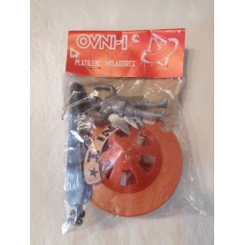 Blister Ovni lanzador con figura Comando G Tiny. Años 70.