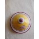 Antiguo frasco albarelo de farmacia en porcelana con tapadera de Camptotheca Acuminata. Firmado.