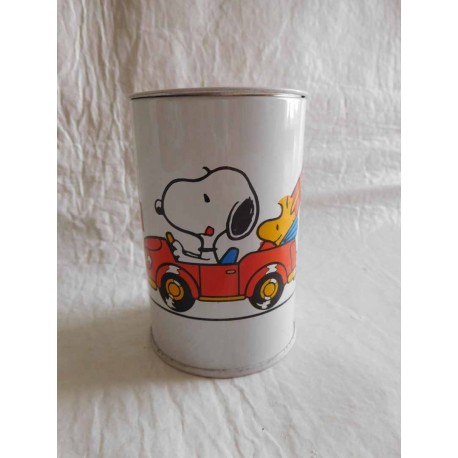 Hucha años 80 de Snoopy en coche. Snoopy Bank.