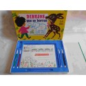 Juego de dibujar y colorear Dibujos que se Borran. Didacta. Años 60.