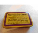 Cajita de lata Pastillas Richelet para catarros, asma... 1923
