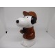 Hucha de cerámica de Snoopy detectiv. Años 80. Tiene tapón de goma en base.