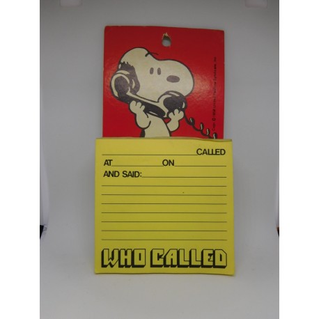 Bloc de Notas de Snoopy años 70