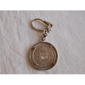 Llavero moneda 50 pts. Rey Juan Carlos. 1975.