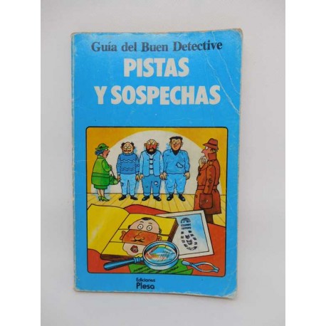 Libro editorial Plesa SM. Guia del Buen Detective. Pistas y Sospechas. Años 80.