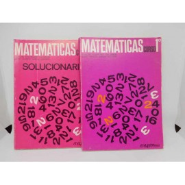 Libro de Texto de Matemáticas y solucionario. Curso 1º. Ed. Anaya. 1970.