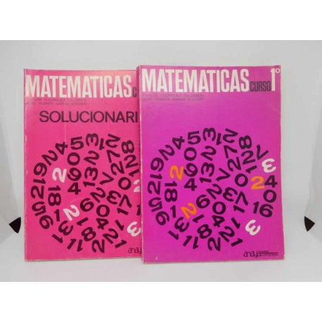 Libro de Texto de Matemáticas. Curso 1º. Ed. Anaya. 1970.