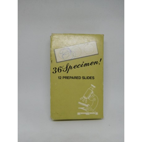 Placas para microoscopios con 36 especies
