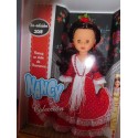 Nancy Colección Re-edición 2018 de Gitana. Traje de sevillana en rojo.