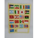Cuaderno antiguos de dos rayas con banderas de países. Centauro.