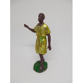Figura antiguo bel&eacute;n paje rey Mago Melchor.
