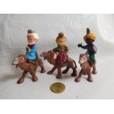 Reyes Magos con camellos. Años 60. Cabezones. Hermanos Pech.
