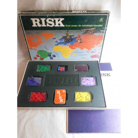 Juego de estrategia Risk de borras antiguo años 70 completo