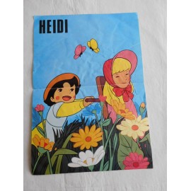 Cartel Poster de la serie Heidi. Año 1975. Desconozco origen. Versión con Clara en el campo.