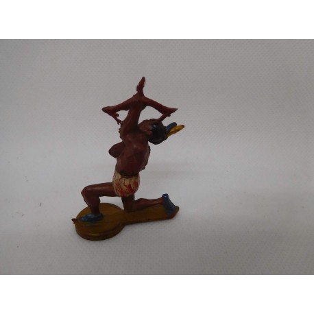 Figura indio con tambor. Goma. Años 50. Fabricado por gama. Ref 33