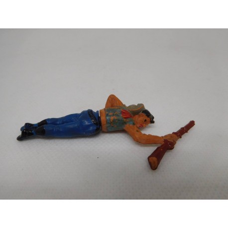 Figura vaquero herido o muerto. Goma. Años 50. Fabricado por gama. Ref 30.