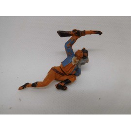 Figura vaquero herido o muerto. Goma. Años 50. Fabricado por gama. Ref 29.