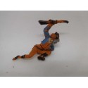 Figura vaquero herido o muerto. Goma. Años 50. Fabricado por gama. Ref 29.