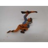Figura vaquero herido o muerto. Goma. Años 50. Fabricado por gama. Ref 29.