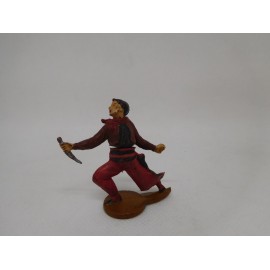 Figura vaquero con cuchillo. Goma. Años 50. Fabricado por gama. Ref 27.
