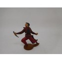 Figura vaquero con cuchillo. Goma. Años 50. Fabricado por gama. Ref 27.