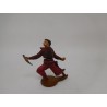 Figura vaquero con cuchillo. Goma. Años 50. Fabricado por gama. Ref 27.