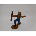 Figura vaquero arrodillado. Goma. Años 50. Fabricado por gama. Ref 25.
